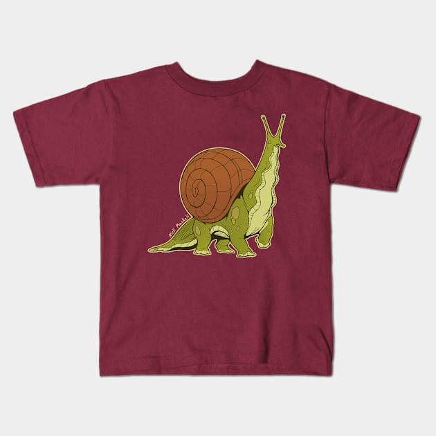 Snailiosaurus Kids T-Shirt by Nick Maskell Designs